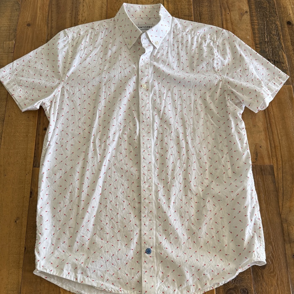 Twillory Untuckable Rocket Pop Patterned Men's Sh… - image 1